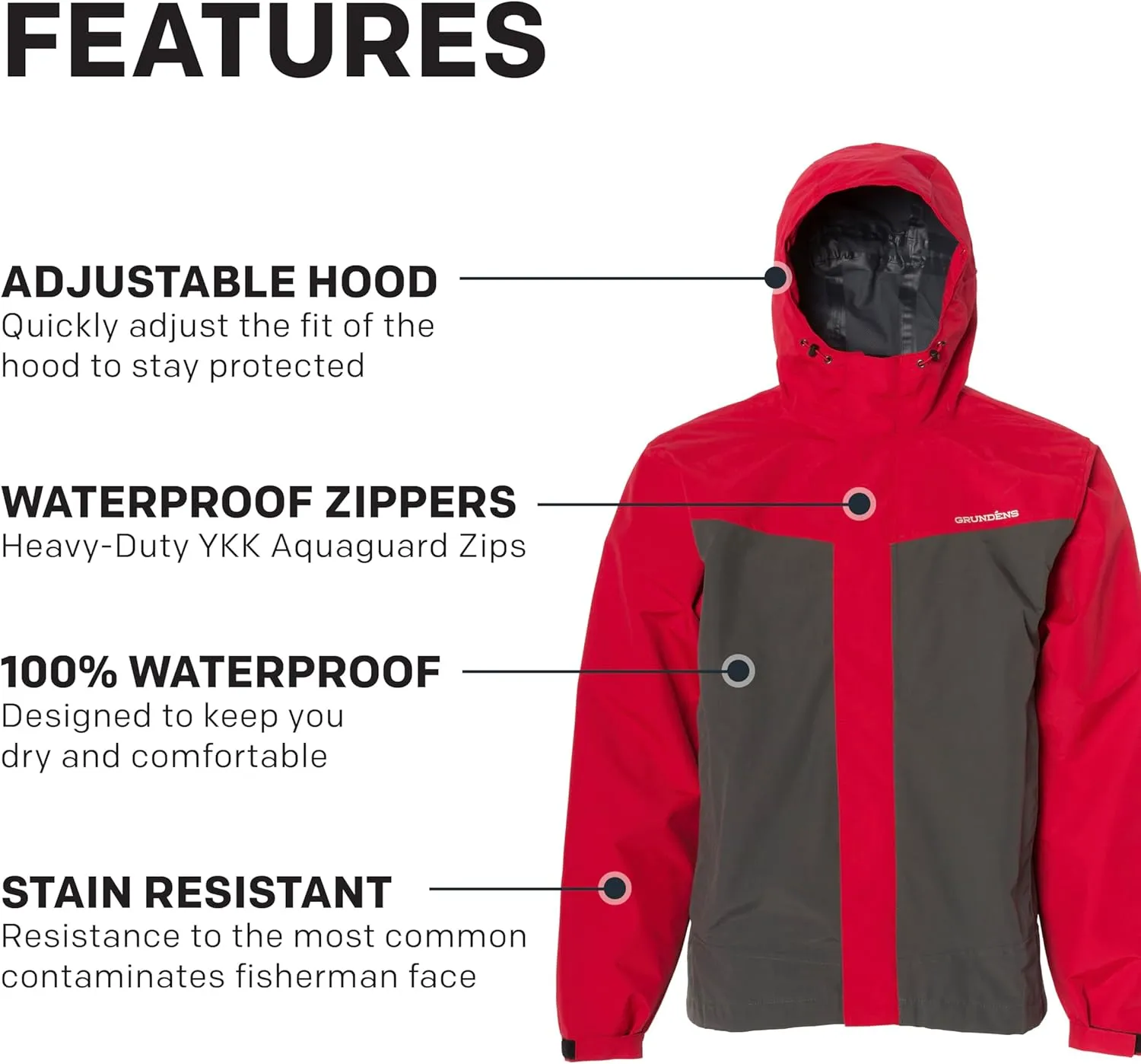 Grundéns Men’s Full Share Jacket | Waterproof, Breathable