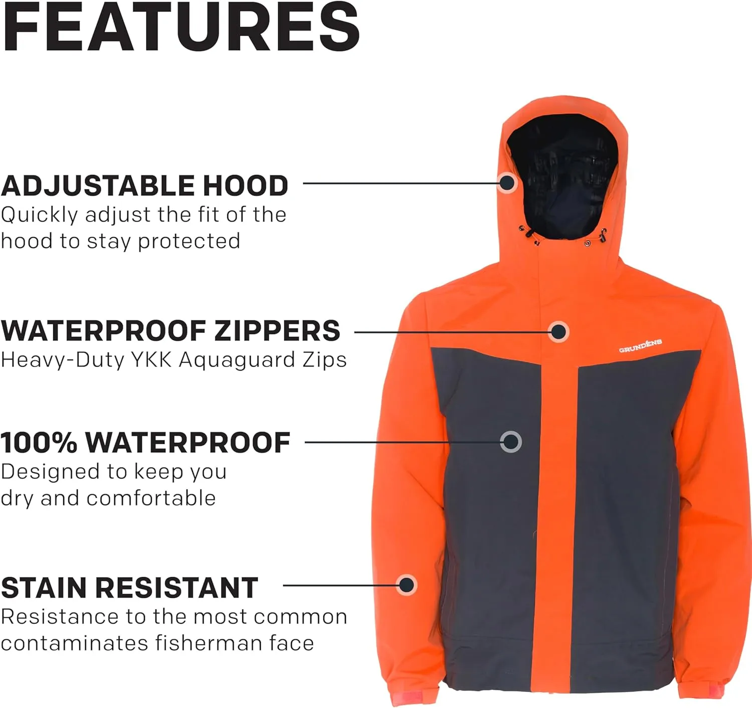 Grundéns Men’s Full Share Jacket | Waterproof, Breathable