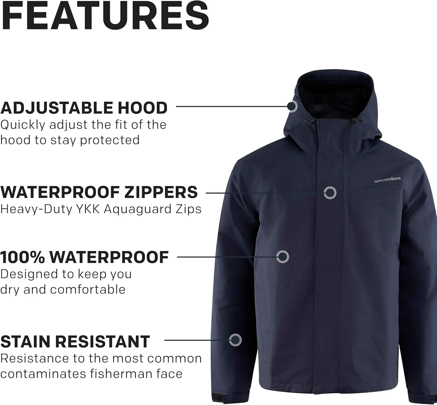 Grundéns Men’s Full Share Jacket | Waterproof, Breathable