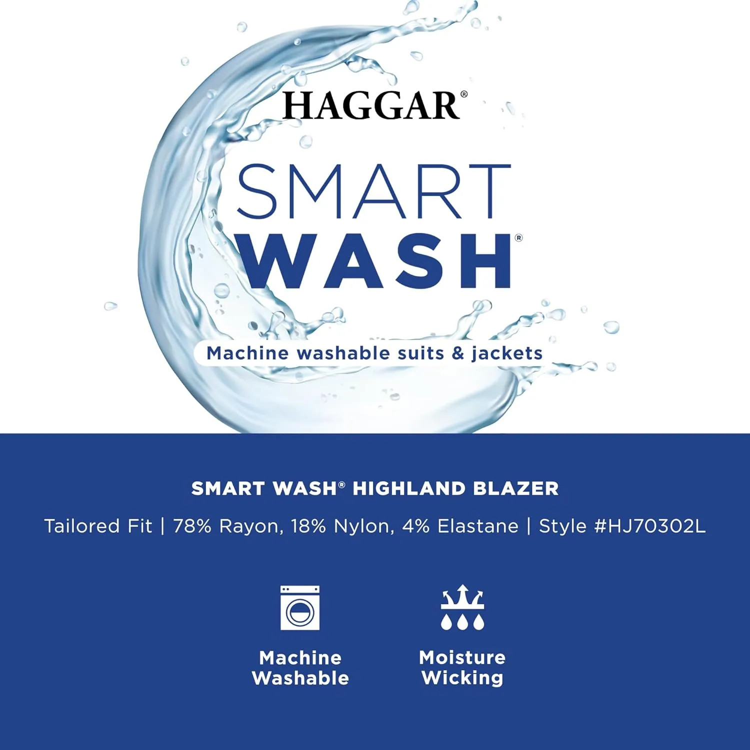 Haggar Men's Smart Wash Highland Blazer