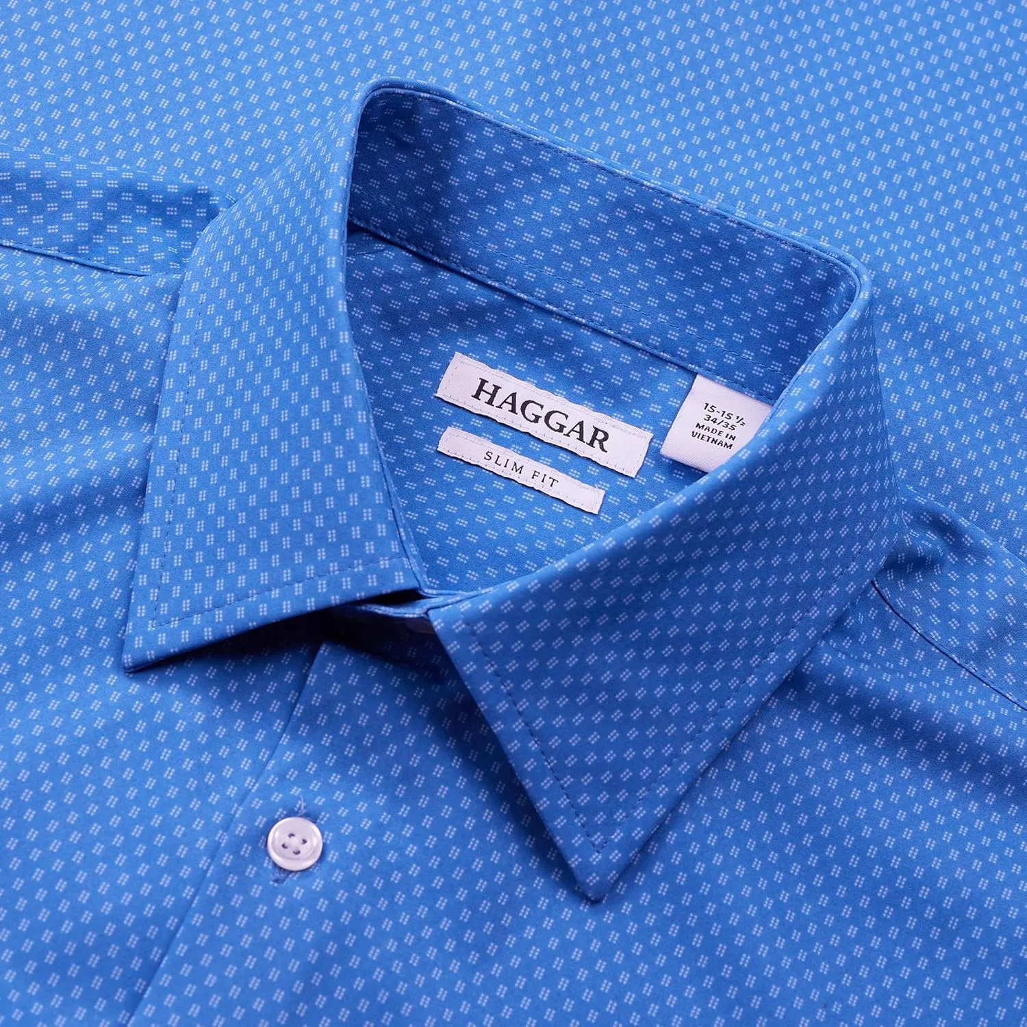 Haggar Men's Smart Wash Slim Fit 360 Stretch Dress Shirt