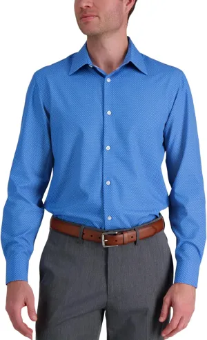 Haggar Men's Smart Wash Slim Fit 360 Stretch Dress Shirt