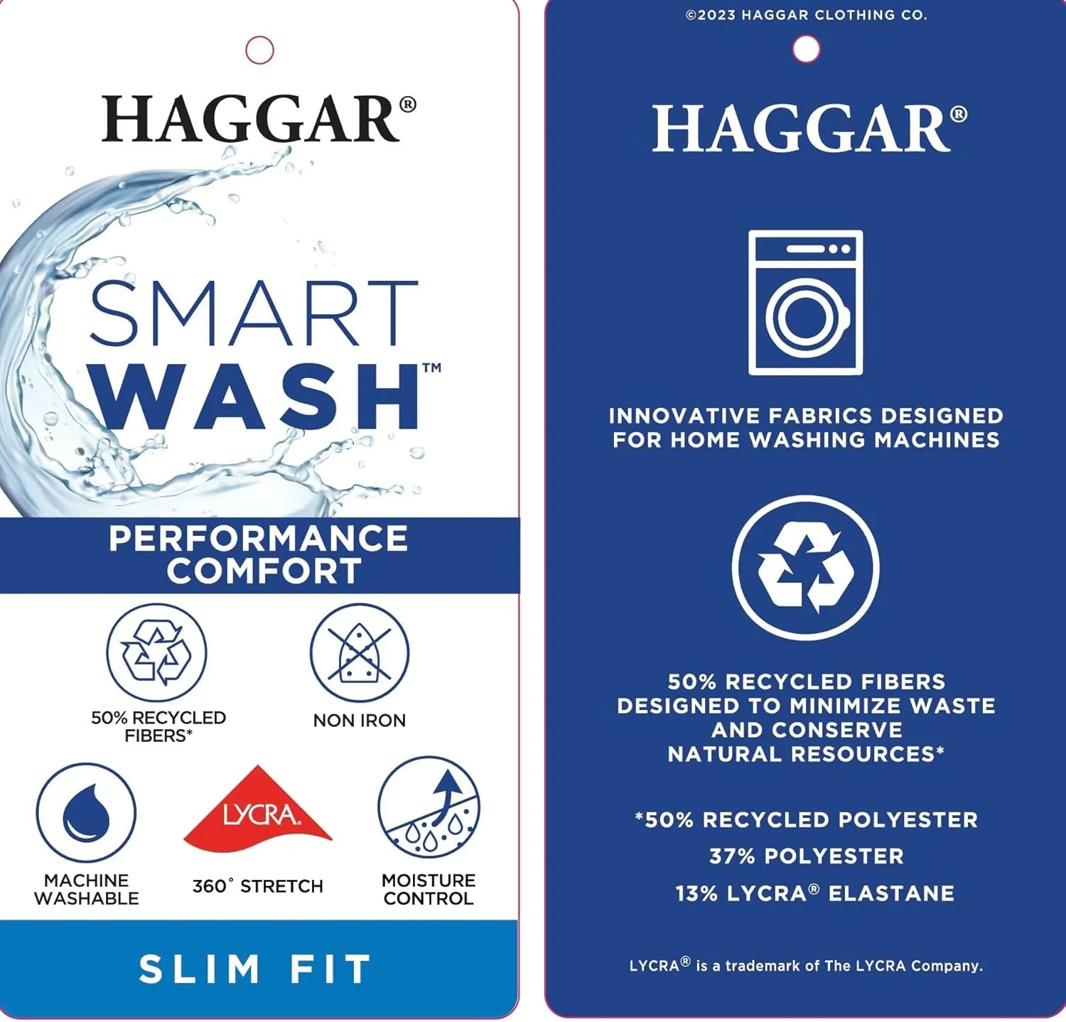 Haggar Smart Wash Slim Fit Men's Button Down Dress Shirt