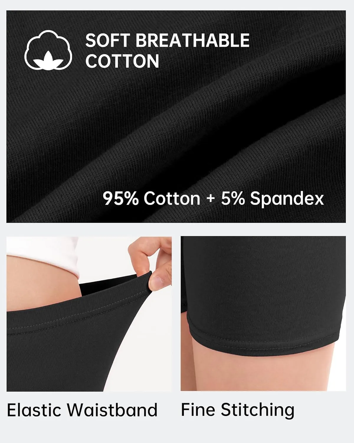 HASMES Girls Bike Shorts Cartwheel and Safety Biker Under Dress Dance Shorts