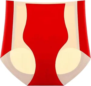 High Waist Shaping Underwear for Women Seamless Full Coverage Tummy Control Panties Comfy Color Block Breathable Briefs