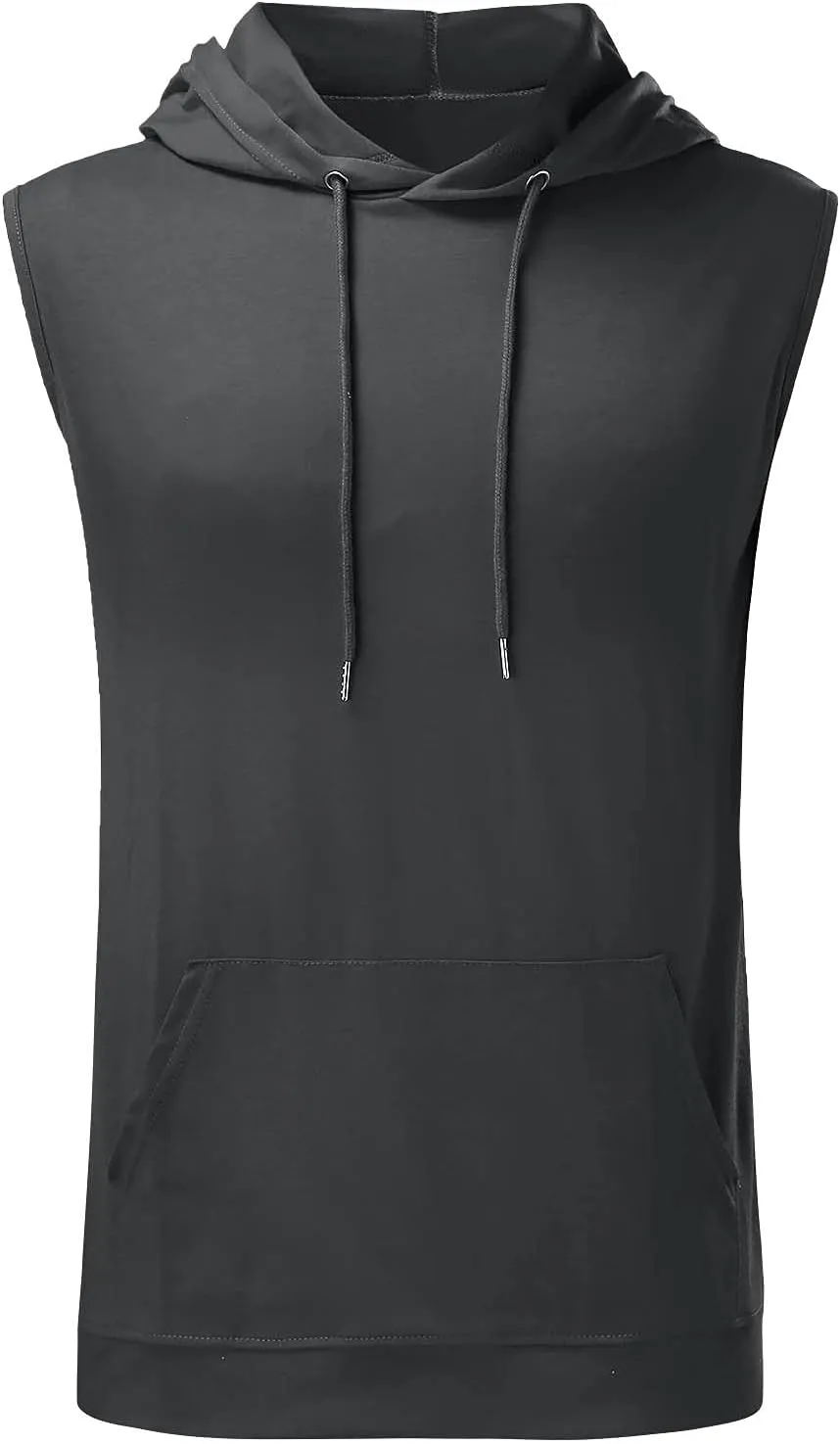 Hoodies for Men Men's Workout Sleeveless Shirts Muscle Hooded Tank Gym Fitness Quick Dry Sleeveless Hoodies Zip Tops