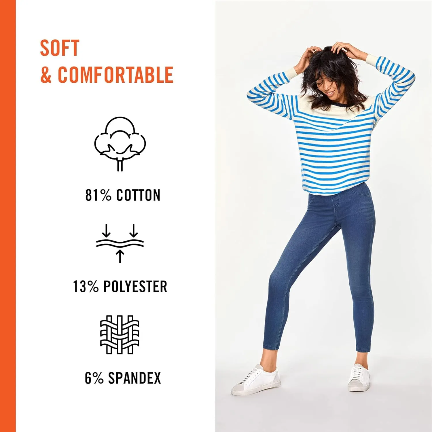 HUE Women's Essential Denim Leggings