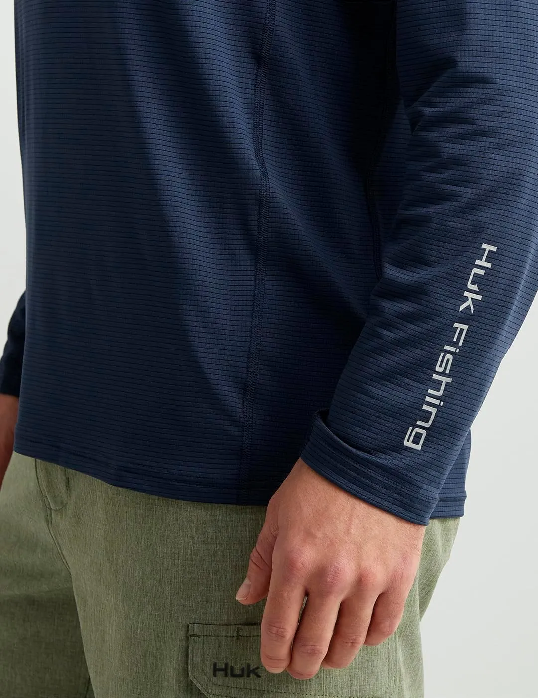 HUK Men's A1a Crew, Quick-Dry, Breathable Fishing Shirt