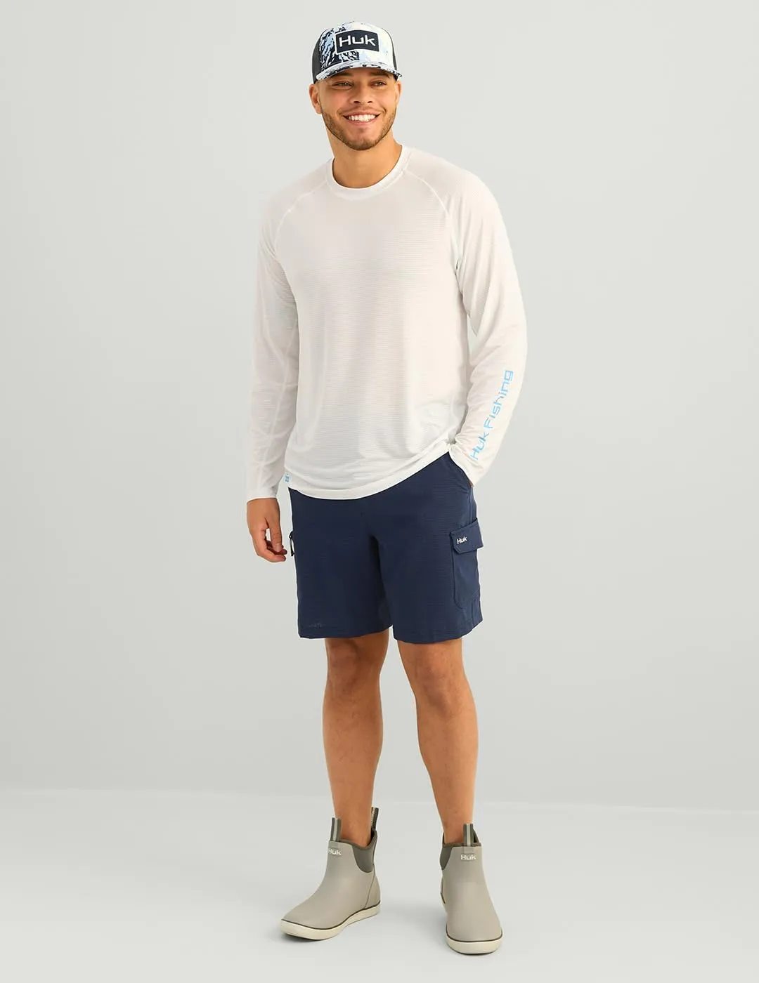 HUK Men's A1a Crew, Quick-Dry, Breathable Fishing Shirt