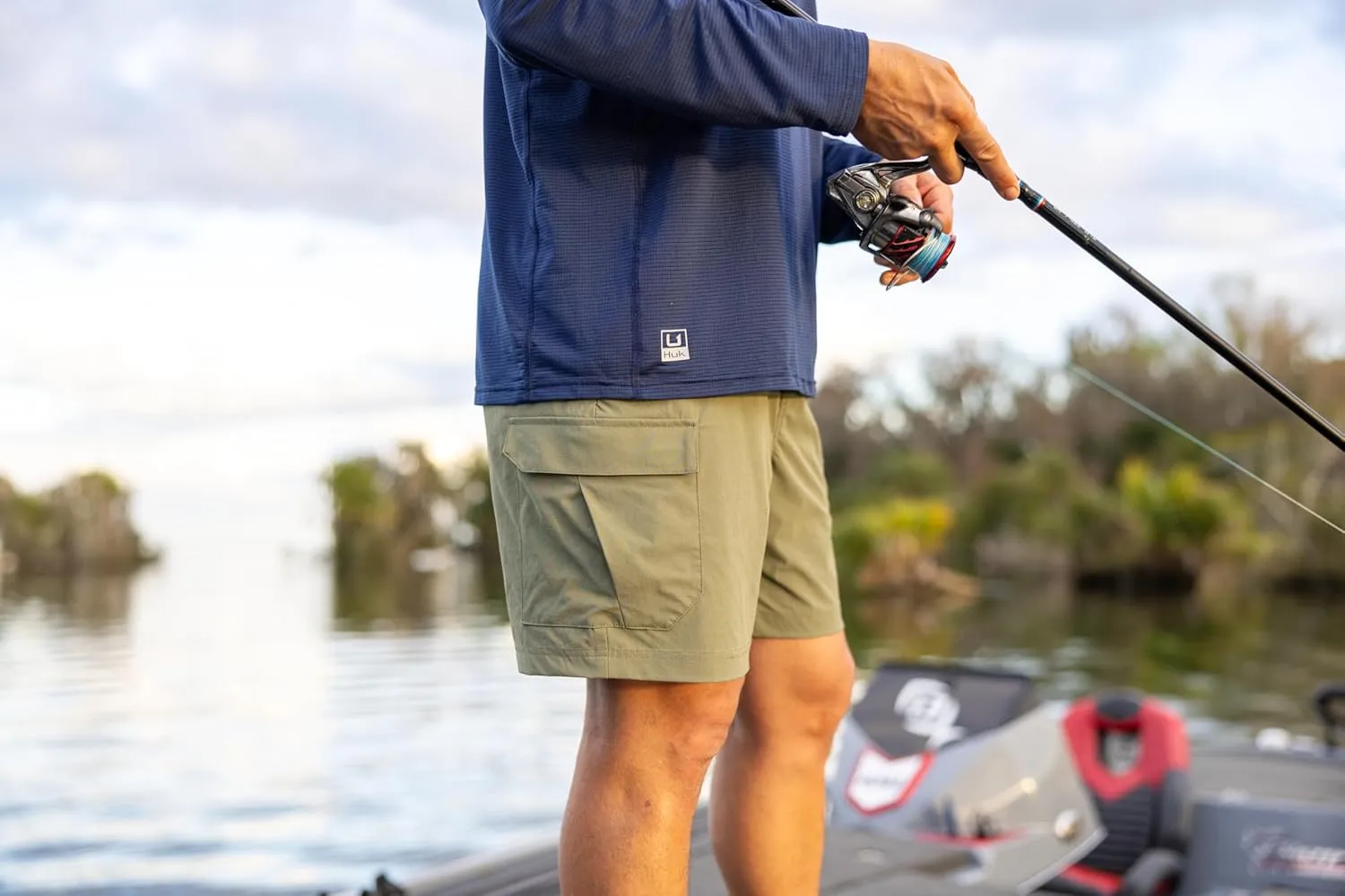 HUK Men's A1a Crew, Quick-Dry, Breathable Fishing Shirt