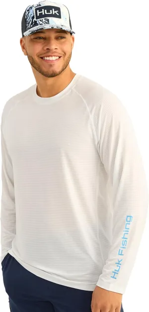 HUK Men's A1a Crew, Quick-Dry, Breathable Fishing Shirt