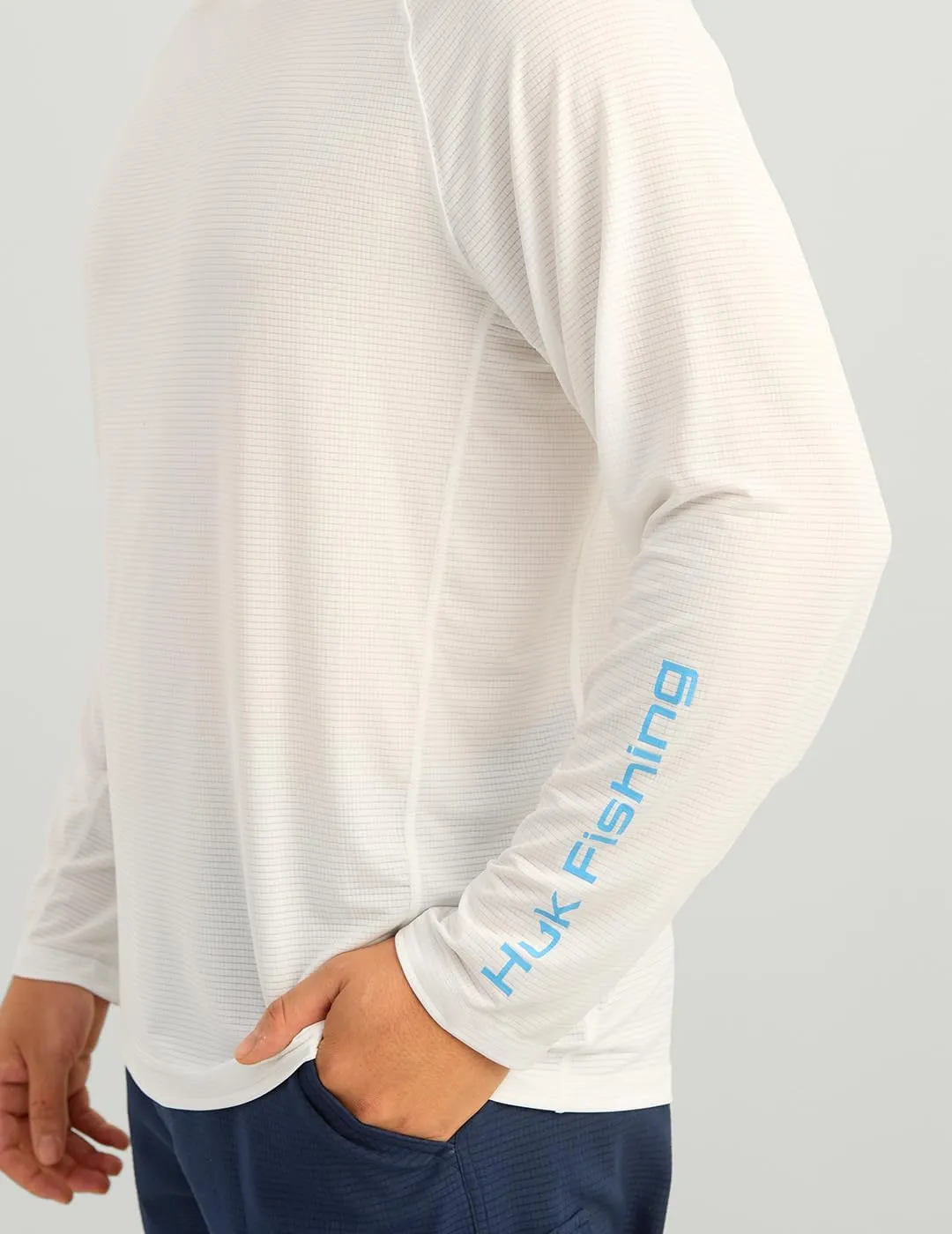 HUK Men's A1a Crew, Quick-Dry, Breathable Fishing Shirt