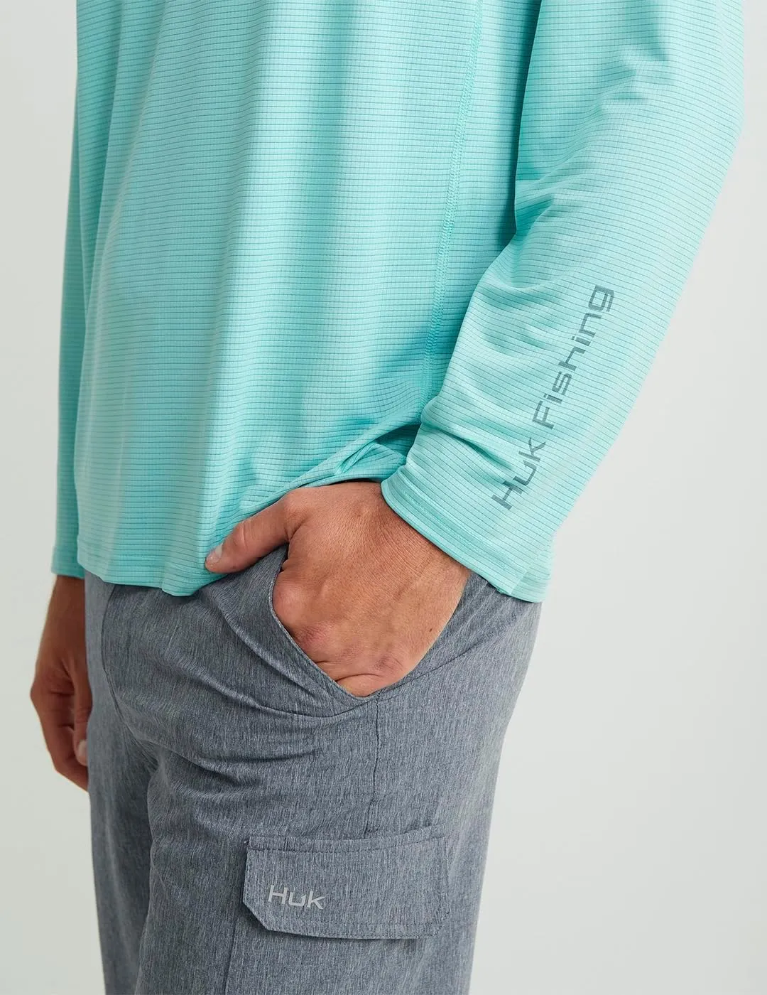 HUK Men's A1a Crew, Quick-Dry, Breathable Fishing Shirt