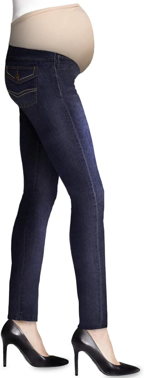 Hybrid & Company Maternity Women's Super Comfy Ultra Stretch Skinny Jeans