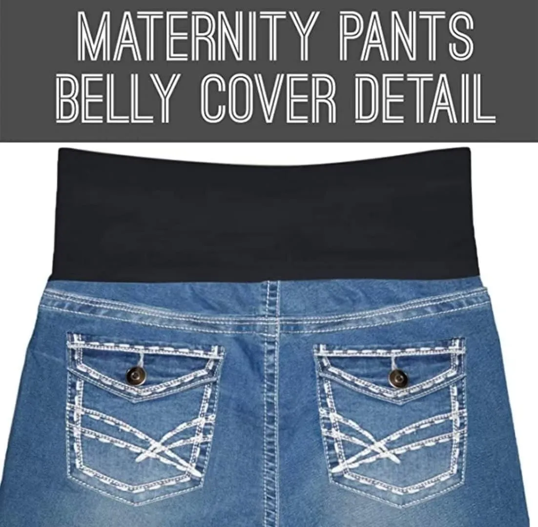 Hybrid & Company Women Super Comfy Stretch Maternity Bermuda