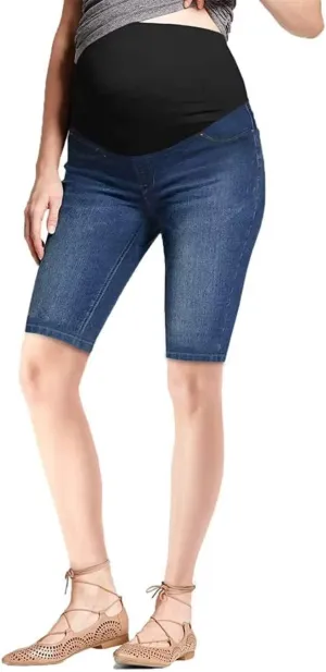 Hybrid & Company Women Super Comfy Stretch Maternity Bermuda