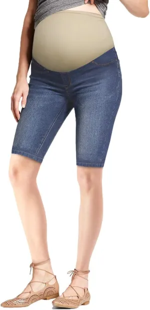 Hybrid & Company Women Super Comfy Stretch Maternity Bermuda