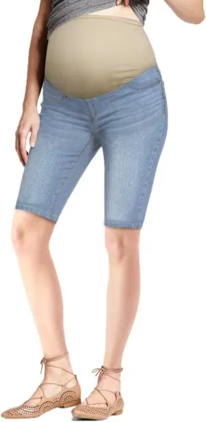 Hybrid & Company Women Super Comfy Stretch Maternity Bermuda