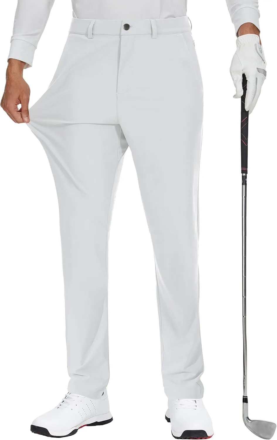 JWM Men's Golf Dress Pant Stretch - 30" Work Business Casual Comfy Trousers