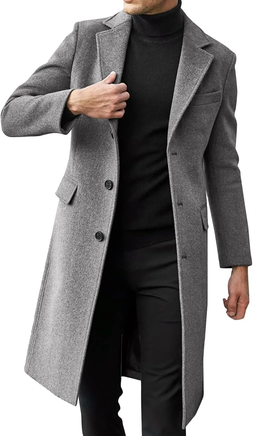 LCMTWX Men's Winter Jacket Windproof Stand Collar Knitted Splice Sweater Coat Casual Cardigan Stylish Outwear Coats for