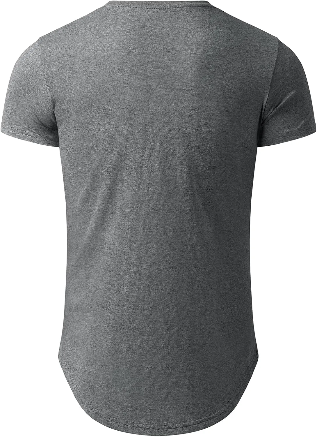 LETAOTAO Long Shirts for Men Hip Hop Shirts Longline Tie Dye Shirts Hipster Gym T Shirts Scallop Tee(Regular&Big and Tall)