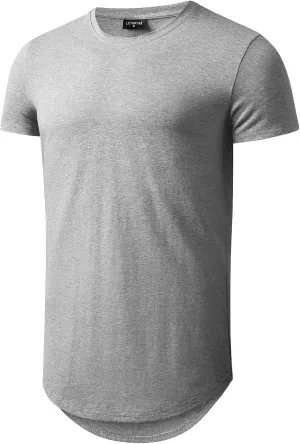 LETAOTAO Long Shirts for Men Hip Hop Shirts Longline Tie Dye Shirts Hipster Gym T Shirts Scallop Tee(Regular&Big and Tall)