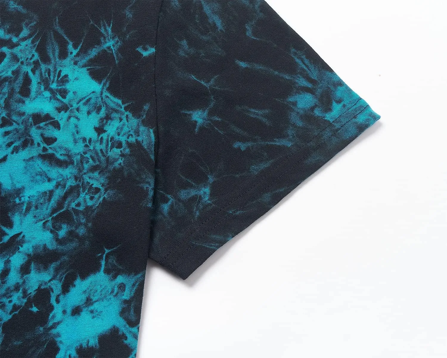 LETAOTAO Long Shirts for Men Hip Hop Shirts Longline Tie Dye Shirts Hipster Gym T Shirts Scallop Tee(Regular&Big and Tall)