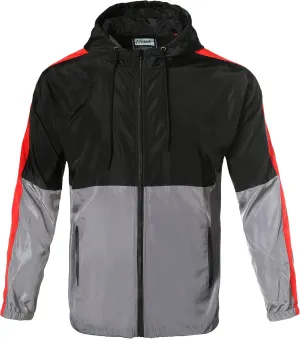 Lightweight Men's Windbreaker - Breathable Hooded Jacket for Outdoors & Commutes