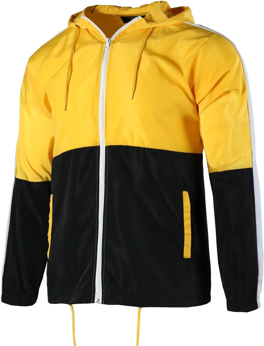 Lightweight Men's Windbreaker - Breathable Hooded Jacket for Outdoors & Commutes