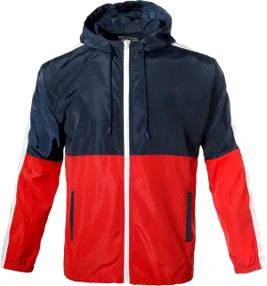 Lightweight Men's Windbreaker - Breathable Hooded Jacket for Outdoors & Commutes