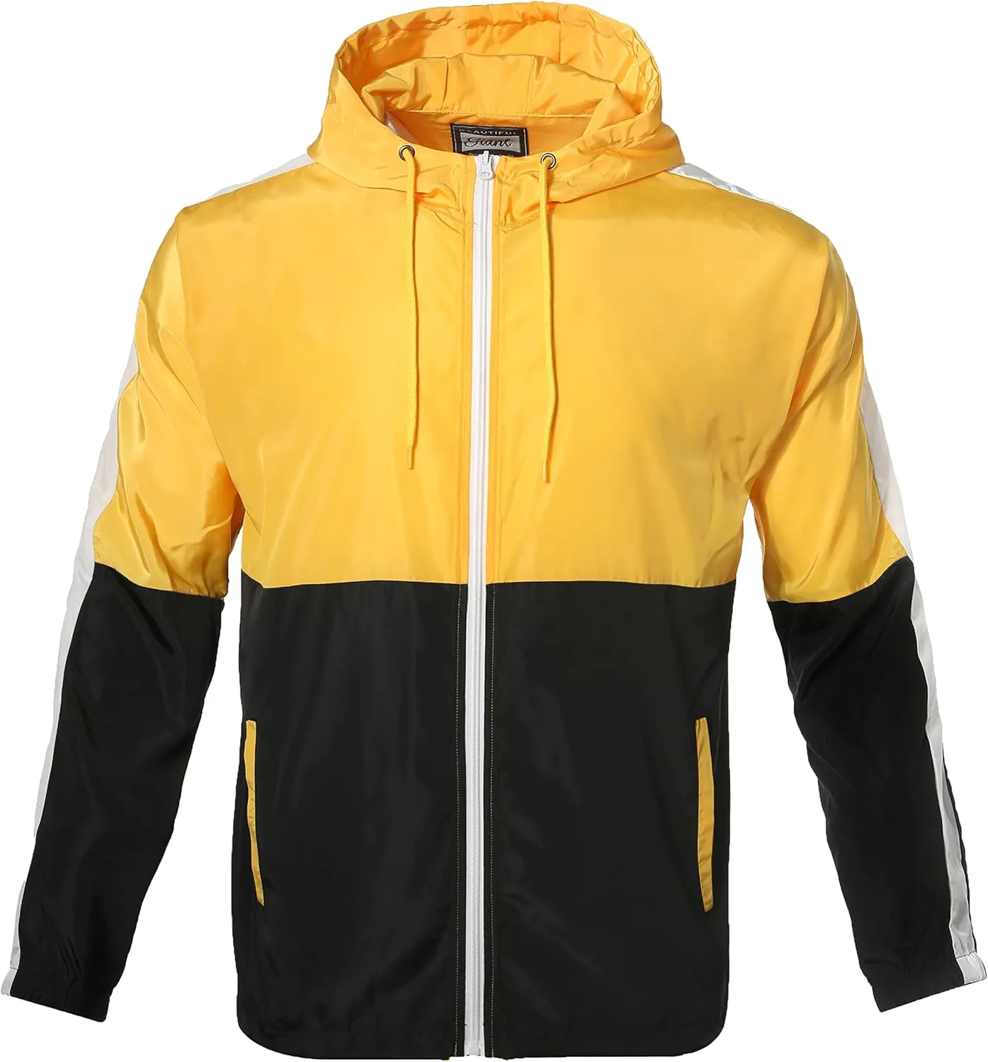 Lightweight Men's Windbreaker - Breathable Hooded Jacket for Outdoors & Commutes