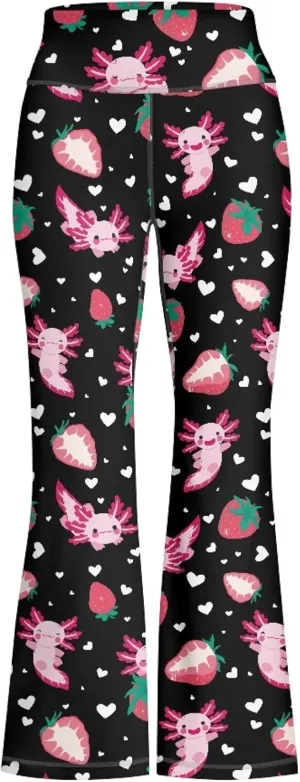 Loose Casual High Waist Leggings Girls Cute Soft Comfy Flare Yoga Pants Kids Comfy Stretchy Bell Bottom Trousers