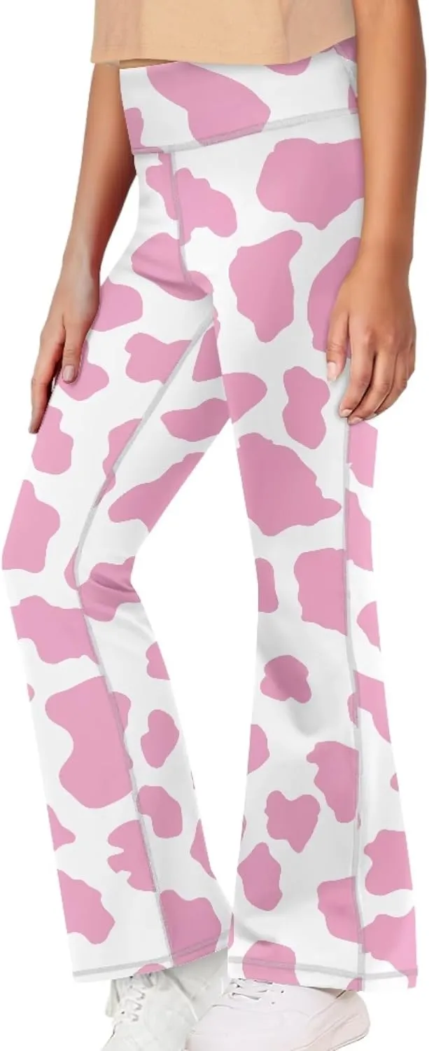 Loose Casual High Waist Leggings Girls Cute Soft Comfy Flare Yoga Pants Kids Comfy Stretchy Bell Bottom Trousers