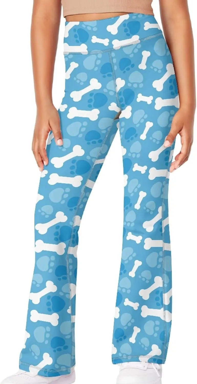 Loose Casual High Waist Leggings Girls Cute Soft Comfy Flare Yoga Pants Kids Comfy Stretchy Bell Bottom Trousers