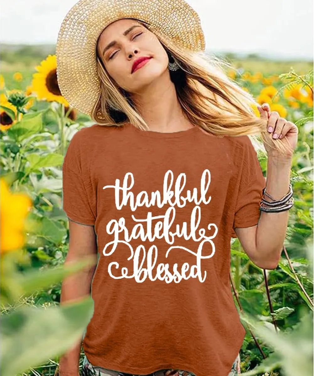 Mama Shirts for Women Thanksgiving Shirts Cute Mama Letter Graphic Tee Shirts Summer Casual Tops