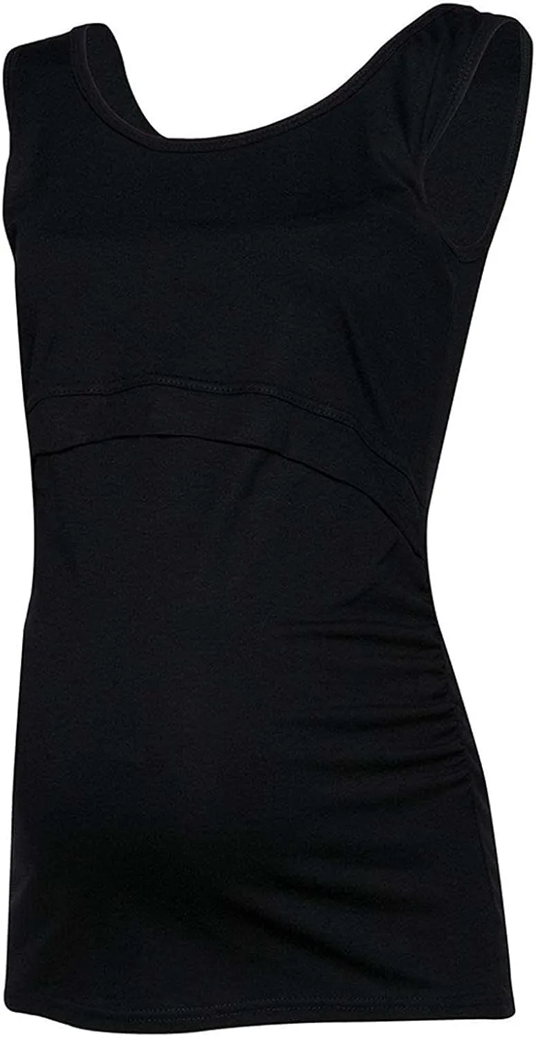 Maternity Nursing Top Solid Pregnant T-Shirts Comfy Soft Breastfeeding Blouse Comfy Vest Casual Pregnancy Pullover
