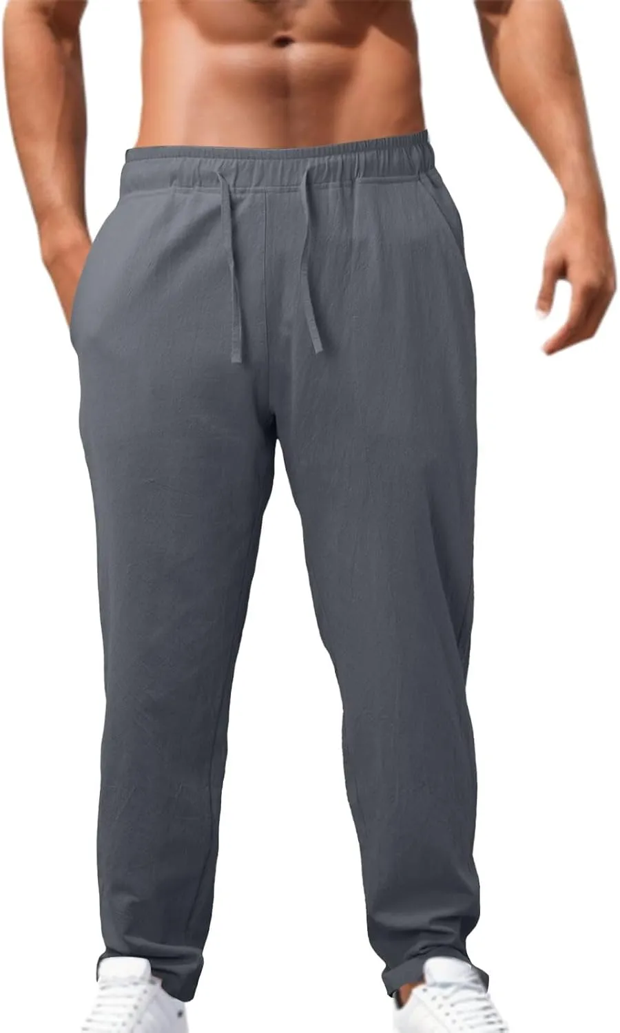 Men Cargo Combat Pants Casual Cotton Stretch Pant Cuffed Sweatpant Joggers Loose Fit Sports Gym Jogger Bottoms