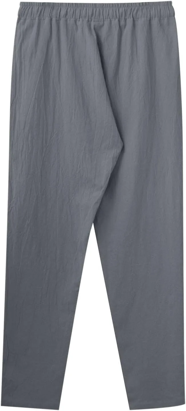 Men Cargo Combat Pants Casual Cotton Stretch Pant Cuffed Sweatpant Joggers Loose Fit Sports Gym Jogger Bottoms