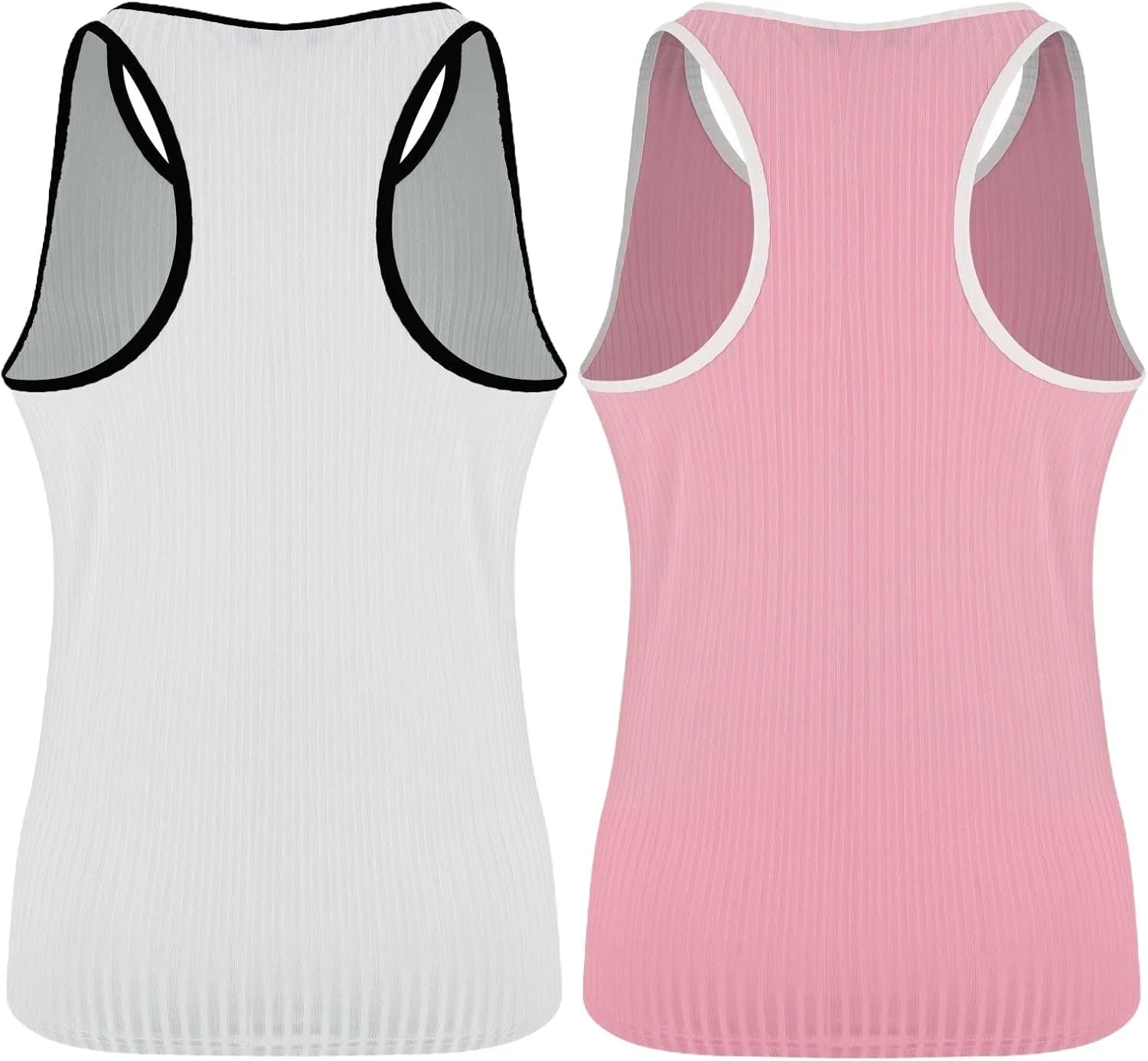 Men's 2 Pack Muscle Tank Tops 2025 Sleeveless Crewneck Solid Casual Tshirts Moisture Wicking Stretch Sport Undershirt