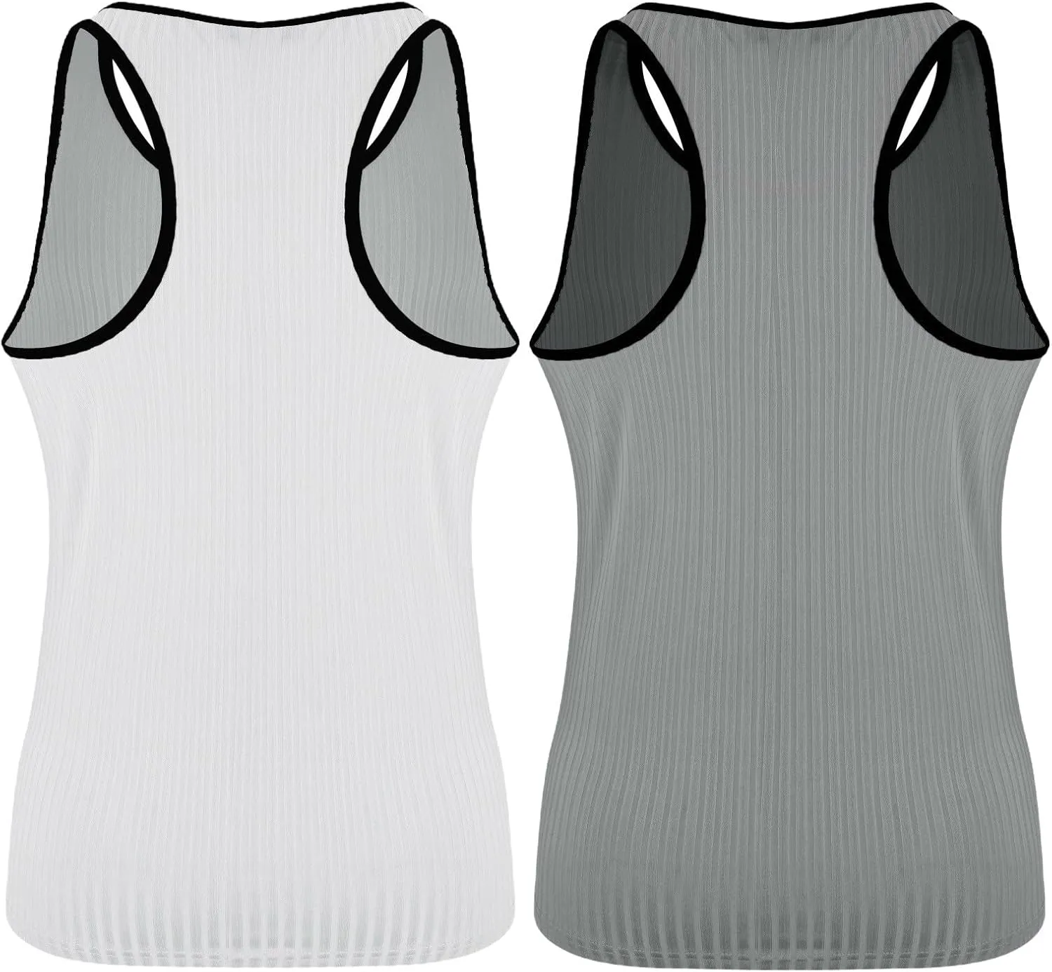 Men's 2 Pack Muscle Tank Tops 2025 Sleeveless Crewneck Solid Casual Tshirts Moisture Wicking Stretch Sport Undershirt