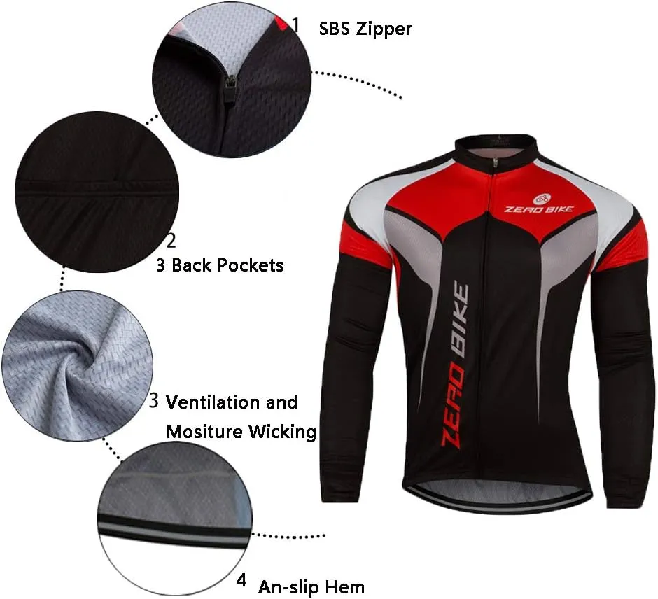 Men's Breathable Long Sleeve Cycling Jersey Fast Drying Mesh Cycling Cloting Road Mountain Biking Breathable Vest