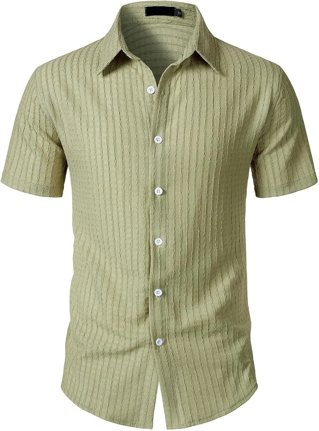 Men's Button Down Shirts Short Sleeve Casual Dress Shirts Summer Solid Beach Vacation Shirts 2025 Summer