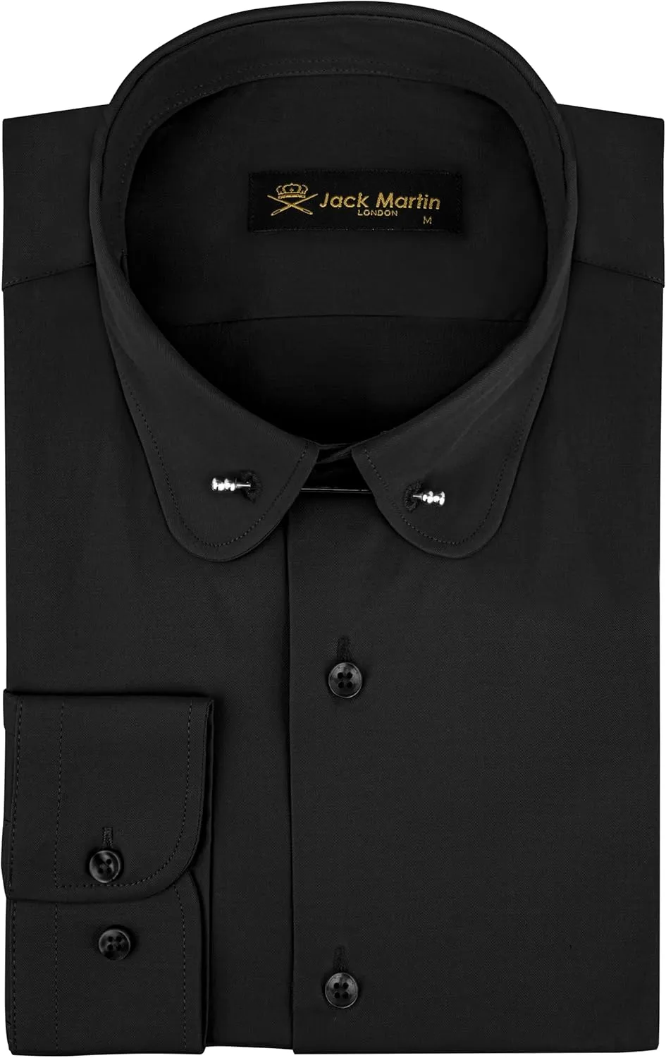 Men's Club Collar Dress Shirt with Pin Collar Bar | Long Sleeve | Button-Up Stylish Formal