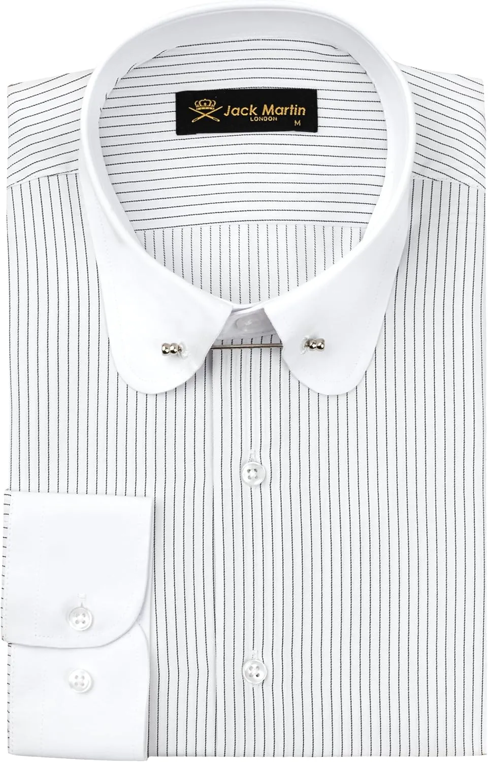 Men's Club Collar Dress Shirt with Pin Collar Bar | Long Sleeve | Button-Up Stylish Formal