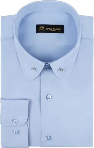 Men's Club Collar Dress Shirt with Pin Collar Bar | Long Sleeve | Button-Up Stylish Formal
