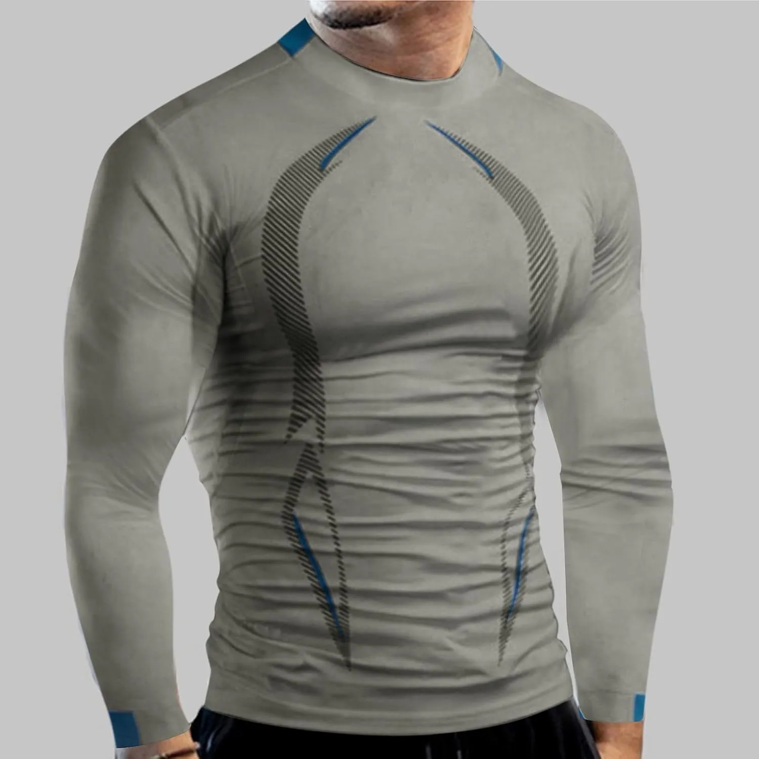 Men's Compression Shirts, Cool Dry Long Sleeve Compression Shirts for Men, Sports Workout T-Shirts Tops