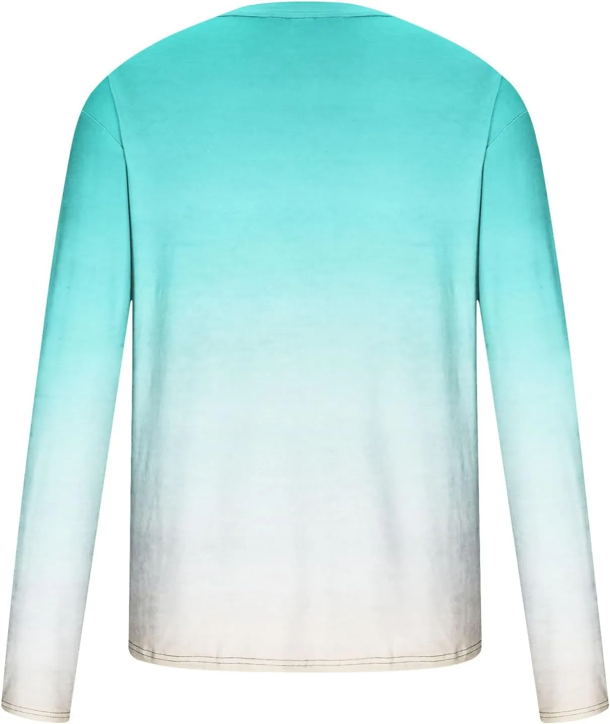 Men's Fashion Gradient Printed Shirts Long Sleeve Round Neck Pullover Athletic Workout Shirts Running Sport Shirts