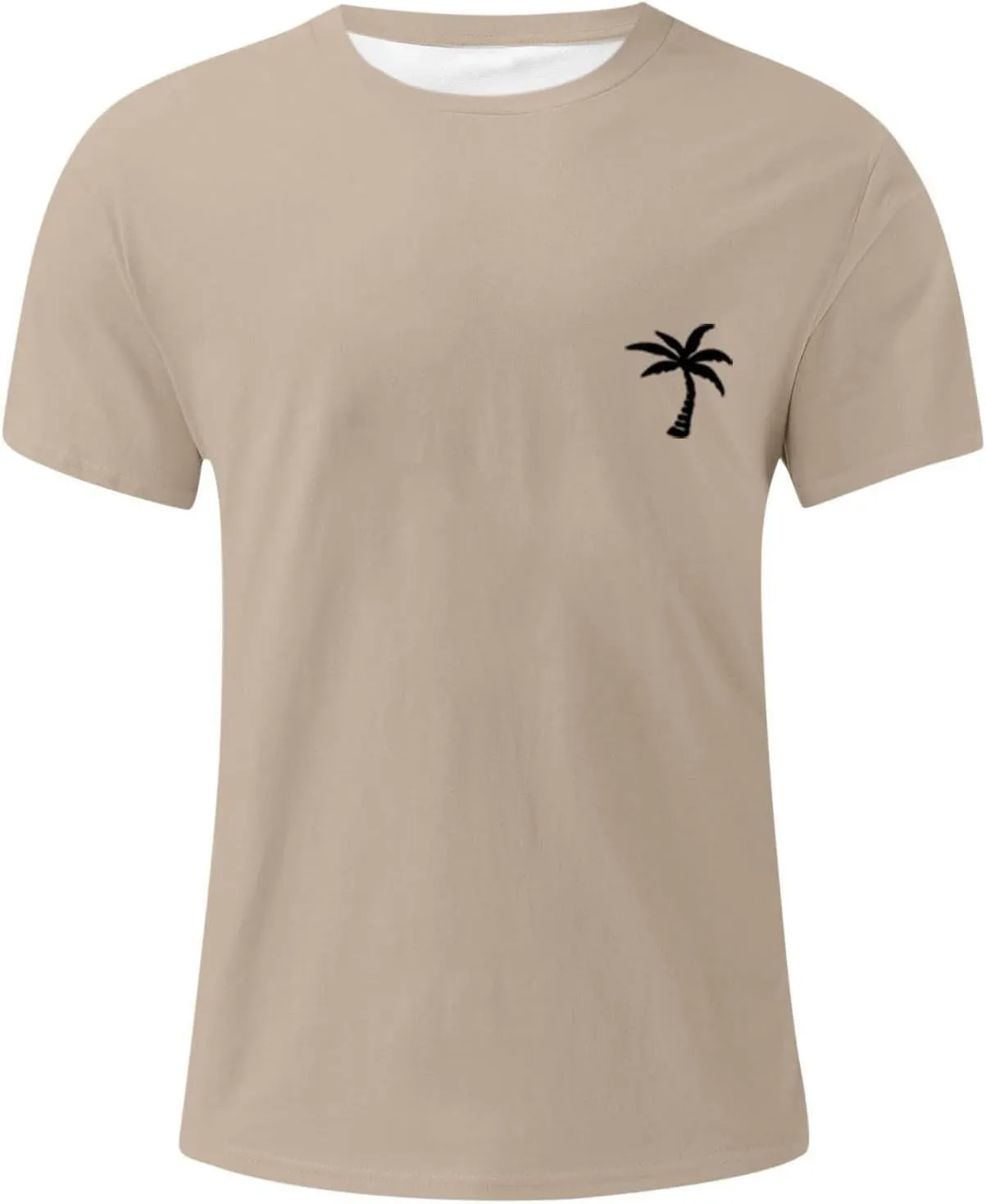 Mens Graphic T-Shirts,Casual Beach Shirts Round Neck Short Sleeve Loose Summer Tops Simple Print Shirts