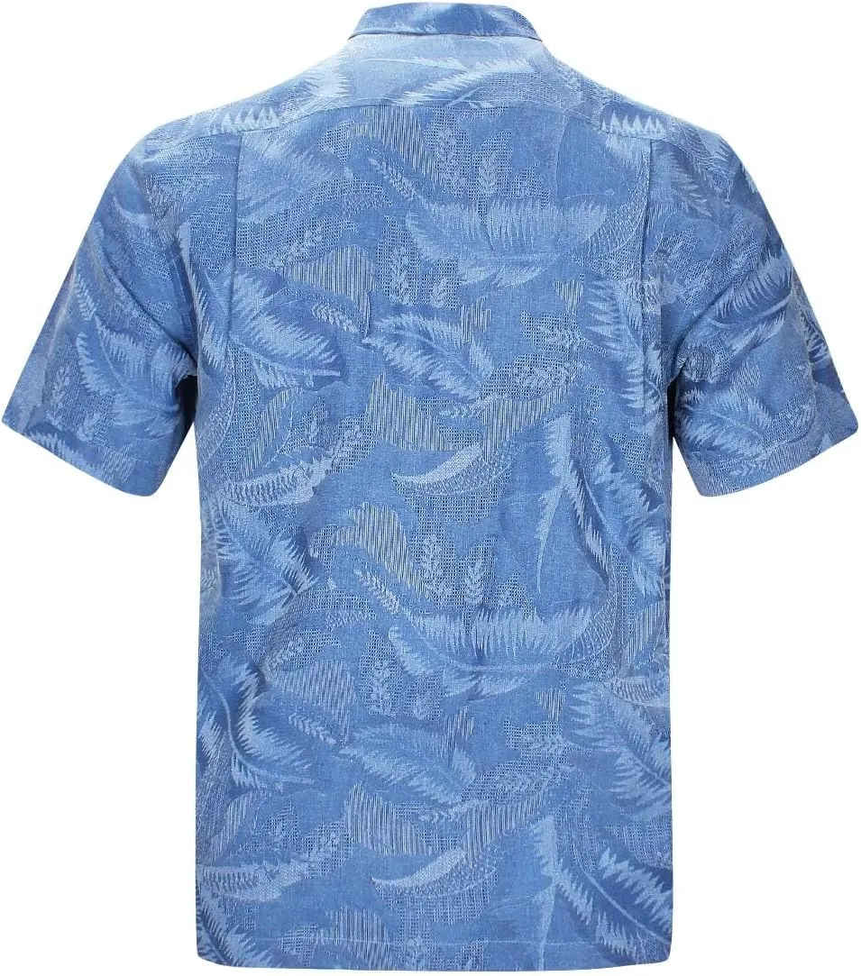 Mens Hawaiian Shirts Silk Botton Down Short Sleeve Shirts Tropical Casual Beach Shirt Camp Shirts