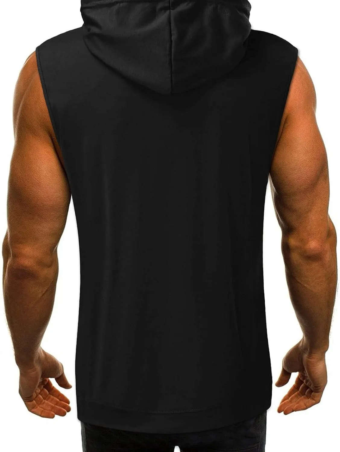 Mens Hoodie Men's Workout Hooded Tank Tops Sports Training Sleeveless Gym Hoodies Bodybuilding Cut Off Muscle Shirts